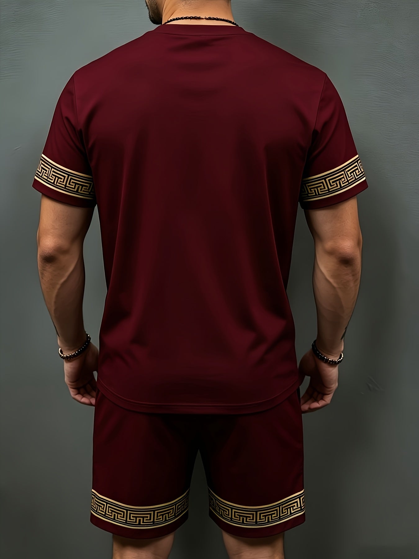 Men's Casual Summer Crew Neck Short Sleeve and Shorts Set