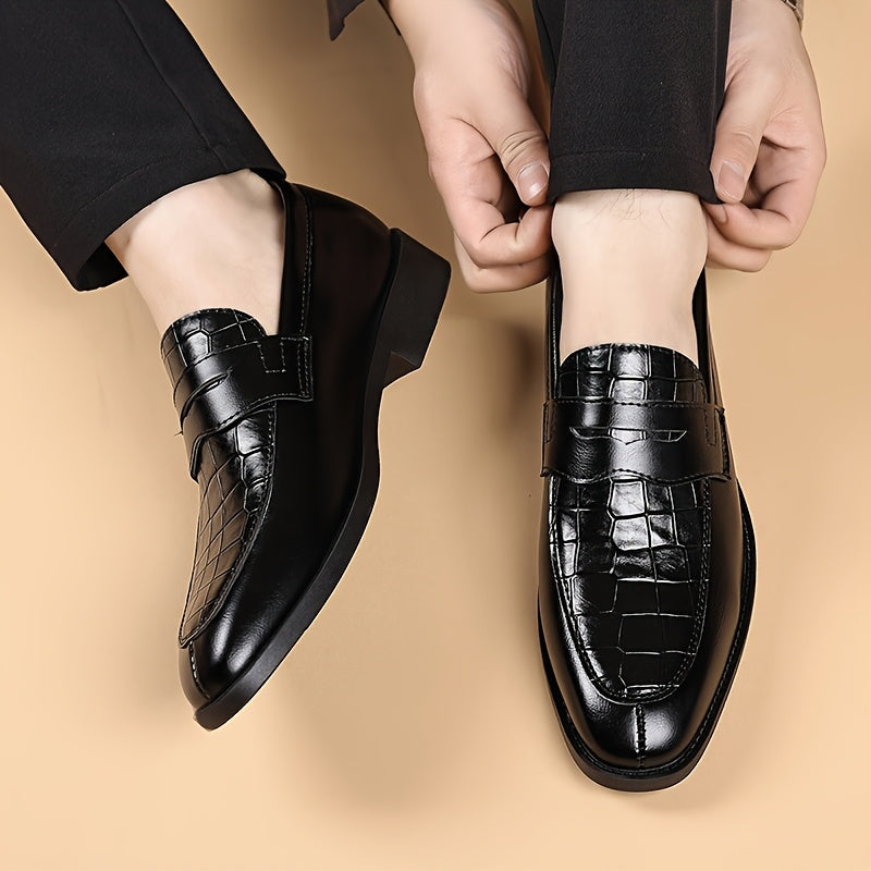 Men's Business & Casual Oxford & Derby Shoes, Slip-On PU, All-Season