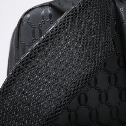 Extra Large Capacity Backpack - Durable PVC Fabric, Stylish Black Design with Multiple Compartments and Padded Laptop Section - Perfect for College, Business, and Travel   Versatile Computer Bag  Business Backpack   Multi-Fu