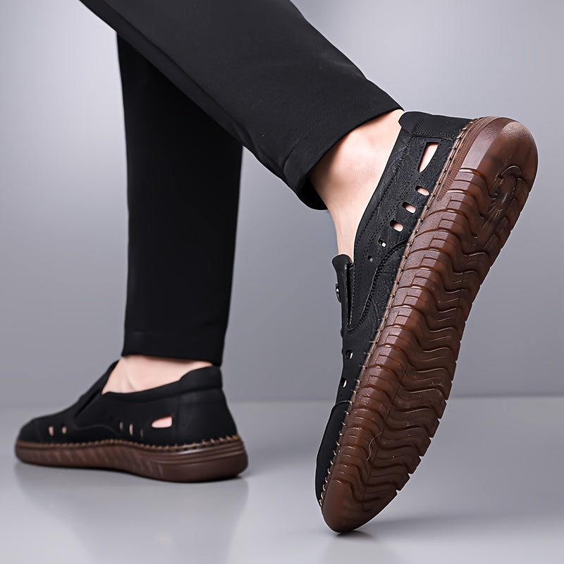 Men's Breathable Business Casual Shoes with Rubber Sole
