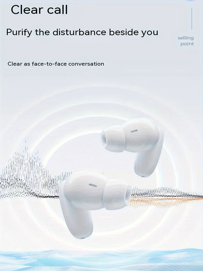 TWS Wireless Headphones Headphones Earbuds - Unrivaled true wireless freedom ergonomic design for ultimate comfort HIFI sound with Bass, ACC Stereo HD Calling and - Compatible with Android and iPhone, ideal for sports and mus