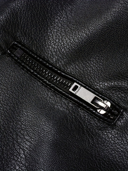 Men's Stylish Burgundy Jacket - Fall/Winter Trendy Stand Collar Biker Jacket with Multiple Zippered Pockets, Casual Design for Casual Attire, Fall Jacket | Modern Casual Jacket | Glossy Finish Jacket