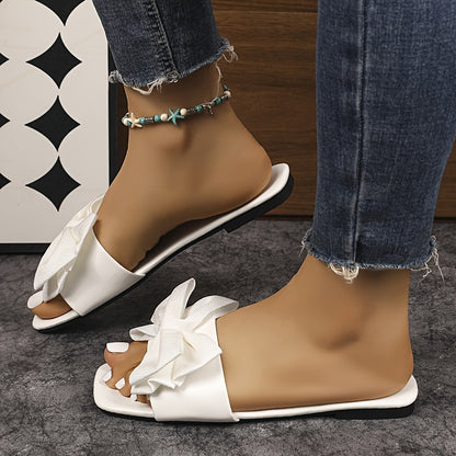 Plus-Size Women’s Open-Toe Slip-On Beach Slippers for Summer
