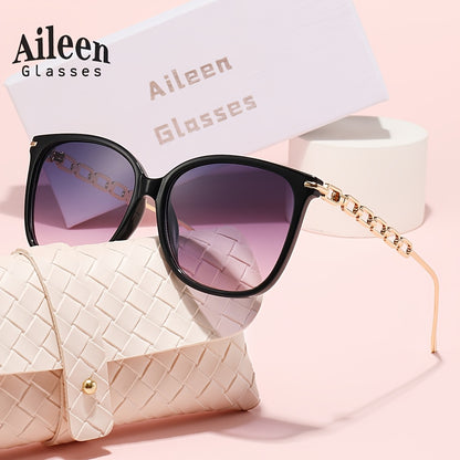 Aileen Oversized Polarized Sunglasses with Aluminum Frame