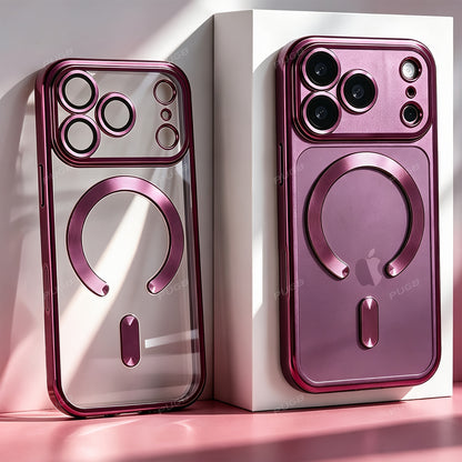 Luxury Transparent Magnetic Silicone Phone Case for iPhone 18 Pro Max
