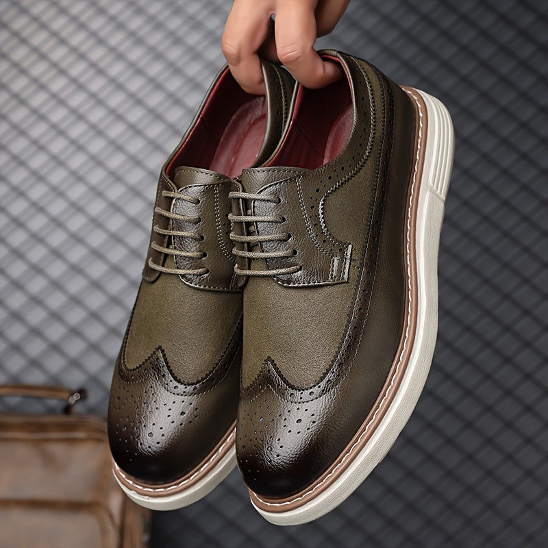 Men's Lightweight Business Casual Loafers, PU Leather