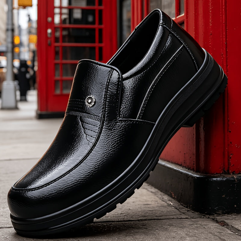 Men's Business Casual Oxford Slip-On Shoes Large Size All-Season