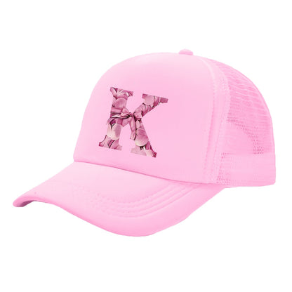 Kids Pink Mesh Bowknot Baseball Cap Breathable Lightweight