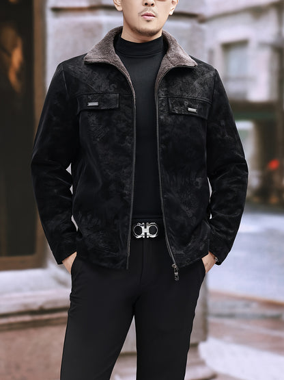 Men's Heavyweight Winter Jacket - Thermal Insulated Coat with Full-Zip Closure, Formal Office & Casual Outerwear - Polyester Lining - Non-Stretch Fabric - Professional Administrative Jacket for Cold Weather