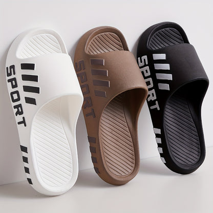 Men's stylish sports flip-flops, indoor non-slip couple slippers, casual and comfortable EVA material slippers, available in large sizes 48-49 - ayq