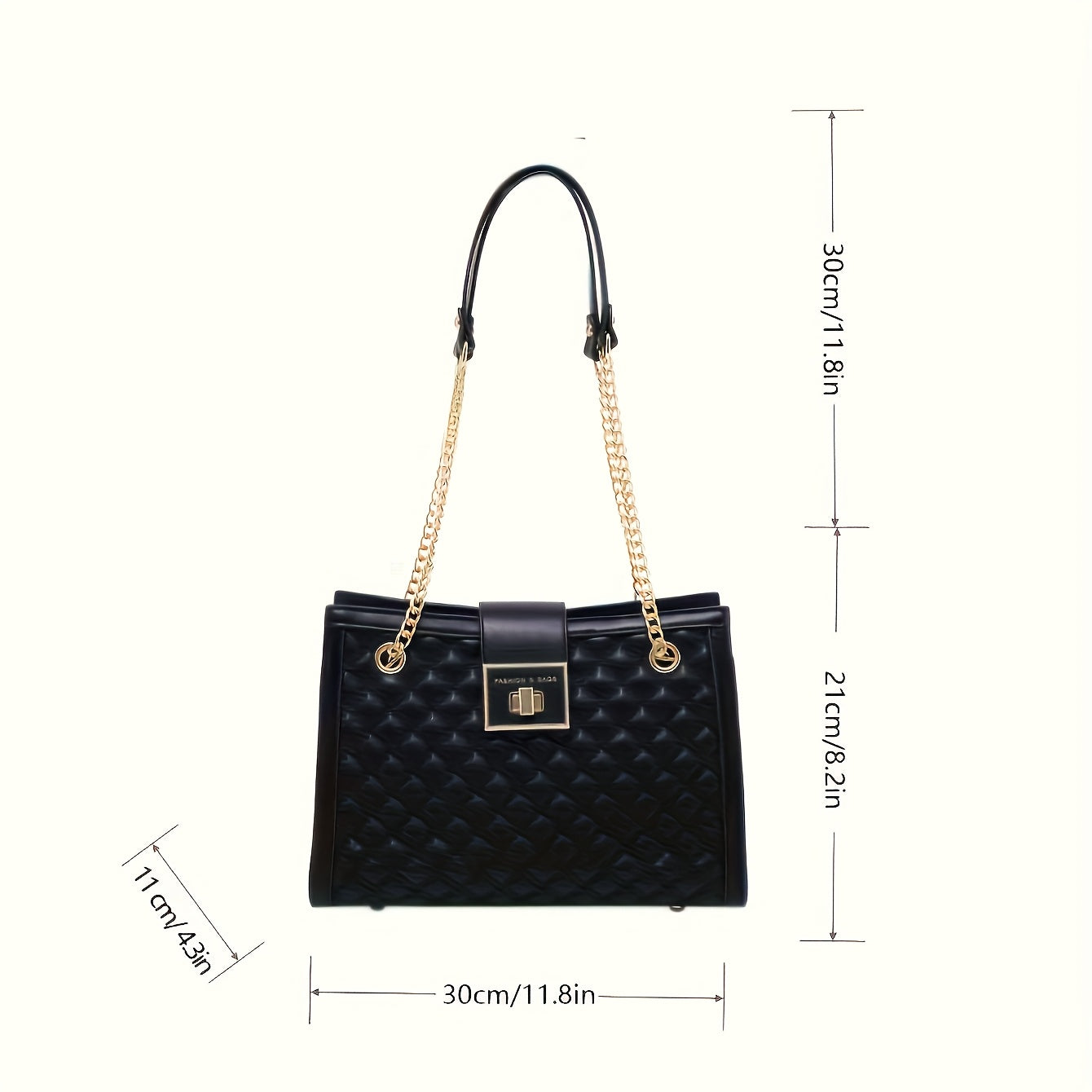 Women'S Vintage Classic Quilted Shoulder Bag, Stylish Chain Crossbody Bag, Easy Casual Commuting Tote