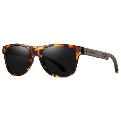 Men's Casual Polarized Black Walnut Sunglasses with UV Protection