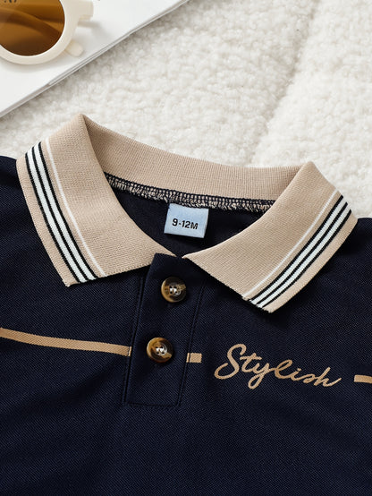 Boys' Summer Casual Polo Shirt & Lightweight Shorts Set