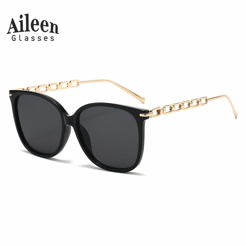 Aileen Oversized Polarized Sunglasses with Aluminum Frame