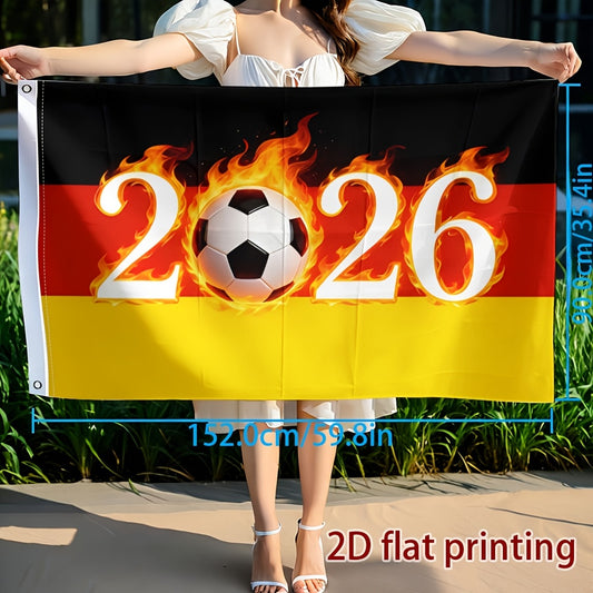 German Flag 2026 Event Flame Football Fan Support Banner - ayq