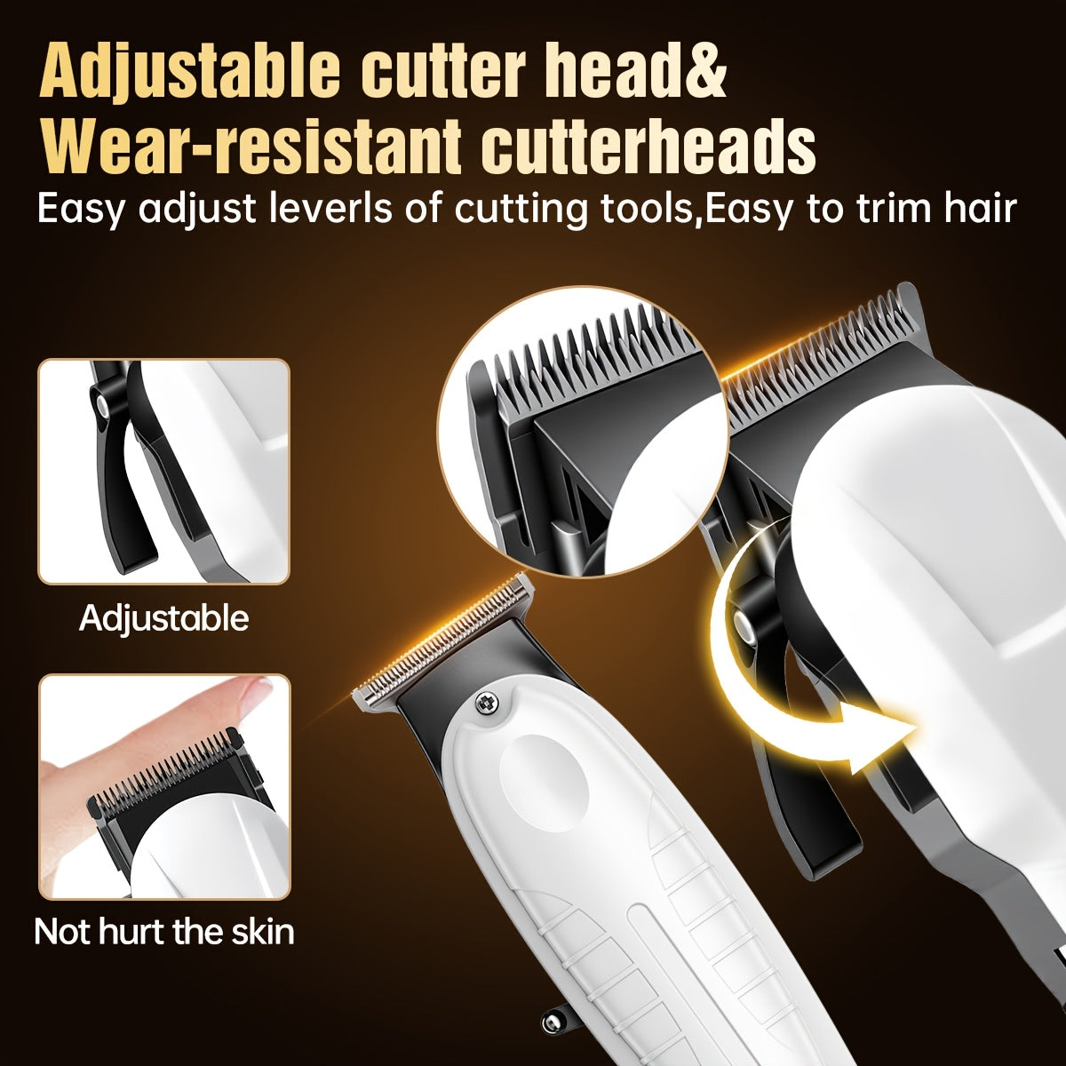 2pcs/3pcs Men's Electric Hair Clipper Set & Beard Trimmer Set. Home-use electric hair clipper + sculpting trimmer + reciprocating shaver. Haircutting, shaving, sculpting, and sideburn trimming. Christmas gift. for home, car, - ayq