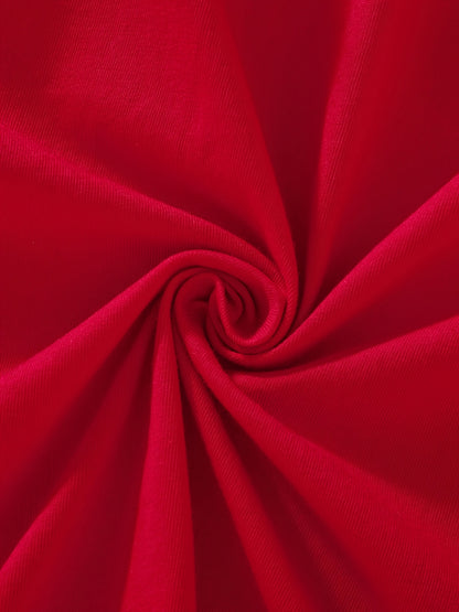 Christmas Set Pajamas Boys and Girls Red Father Christmas Cotton Flame Retardant Suit Christmas Gift Sleigh Car Red Pajama Set Loungewear Two Pieces