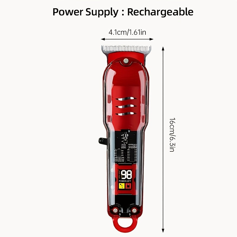 FEIYBA Professional Hair Clipper for Men and Women | Rechargeable Barber Grade Trimmer with Multiple Limit Combs, Ideal for Salon, Travel, Shaving, Haircutting, Trimming Body Hair, Oil Head Electric Thruster, Digital Display, - ayq