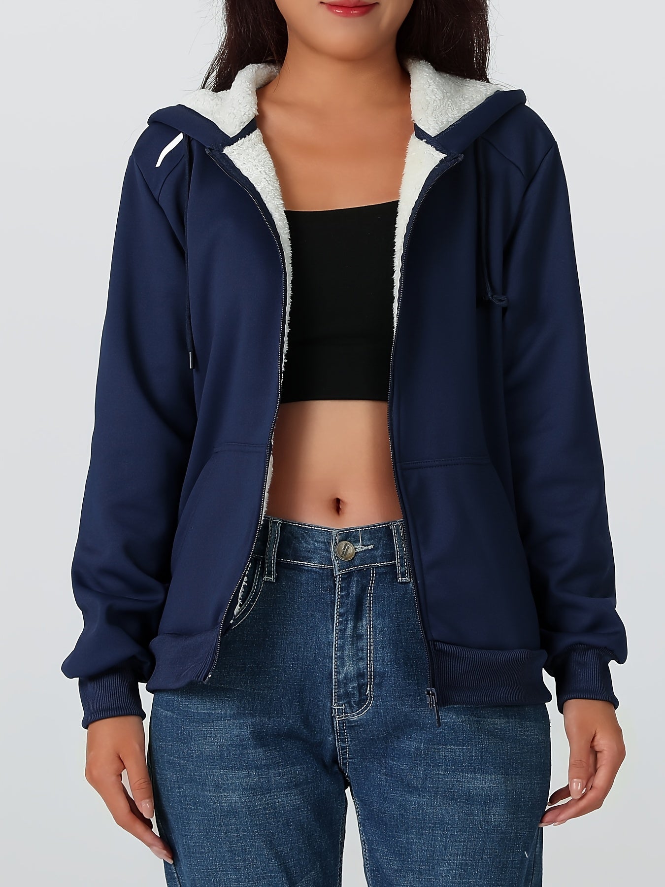 Women'S Heavyweight Winter Jacket - Thermal Insulated Cold Weather Coat with Full-Zip Closure, Large Front Pockets - Purple Outerwear for Everyday & Formal Events - Non-Stretchy Polyester Fabric - Easy-Care Ladies Outerwear,