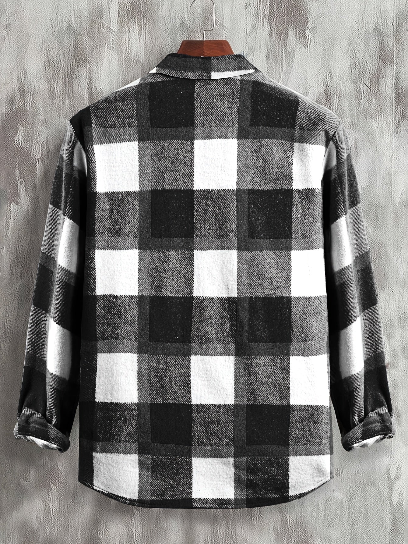 Men's Vintage Plaid Lapel Casual Jacket - Long Sleeve Outerwear
