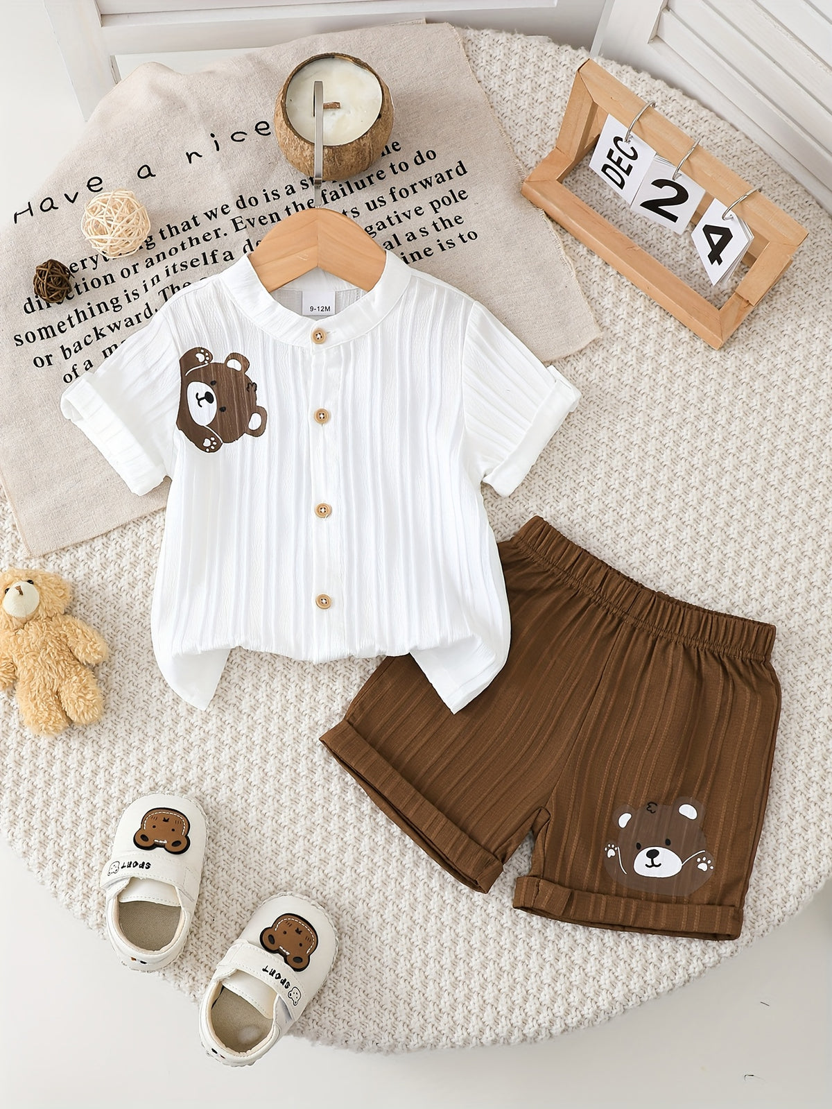 Cute Baby Girl Summer Cardigan & Striped Shorts Set - ayq