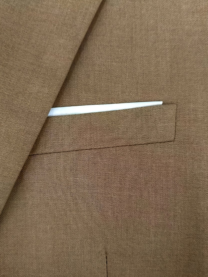 Men's Casual Business Suit 2-Piece Set with Lapel Collar