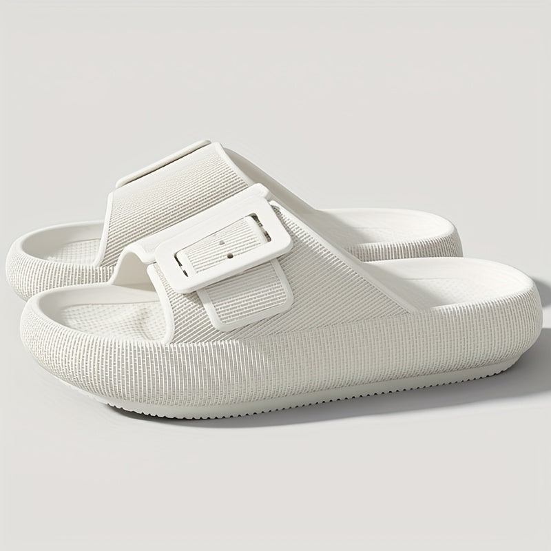 Men's Casual EVA Slippers with Adjustable Buckle and Non-Slip Sole