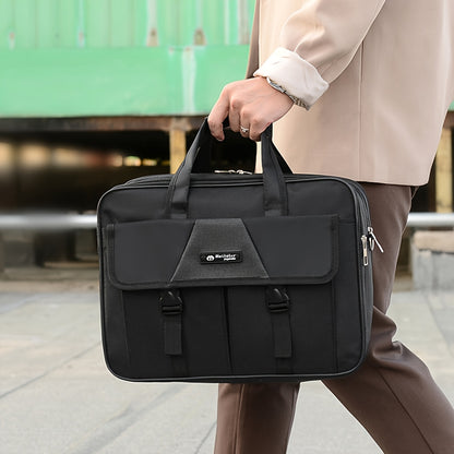 Large Capacity Polyester Briefcase Shoulder Bag with Zipper