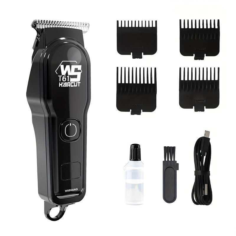 Electric Hair Clipper for Home Use, Electric Razor, Carving Trimmer, Bald Head Tool, Electric Shaver for Adults, Includes Four Combs, USB Rechargeable, Perfect Haircutting Tool - ayq