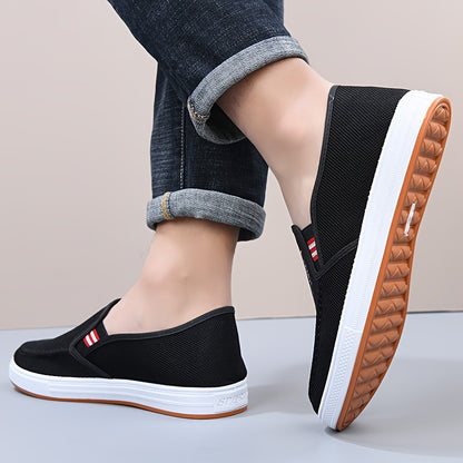 Men'S Casual Slip-On Loafers | Fabric Upper, PVC Sole, Slip-Resistant, Lightweight and Comfortable, Ideal for Daily Wear, Training, and Parties - ayq