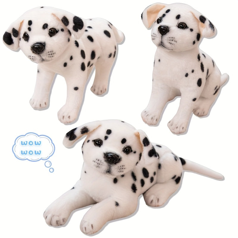 Three Adorable Spotted Puppy Plush Toys, Creatively Designed As Stuffed Animals, Perfect for Home And Room Decoration, Ideal As Gifts for Family Holidays Or Birthdays for Friends.