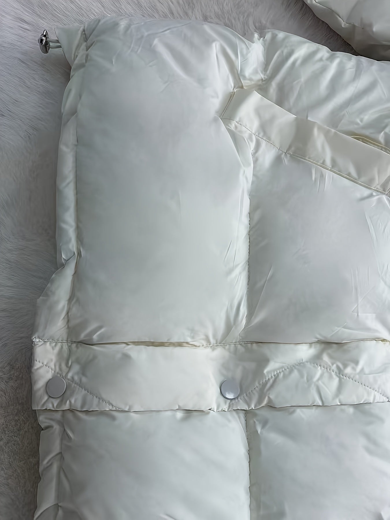 Women'S Stylish Winter Zip-Up Hooded Jacket - Casual Thickened Outerwear with Pockets, Long Sleeve, Non-Stretch Fabric, Solid Color, 100g/m², Perfect for Cold Weather, Winter Clothes