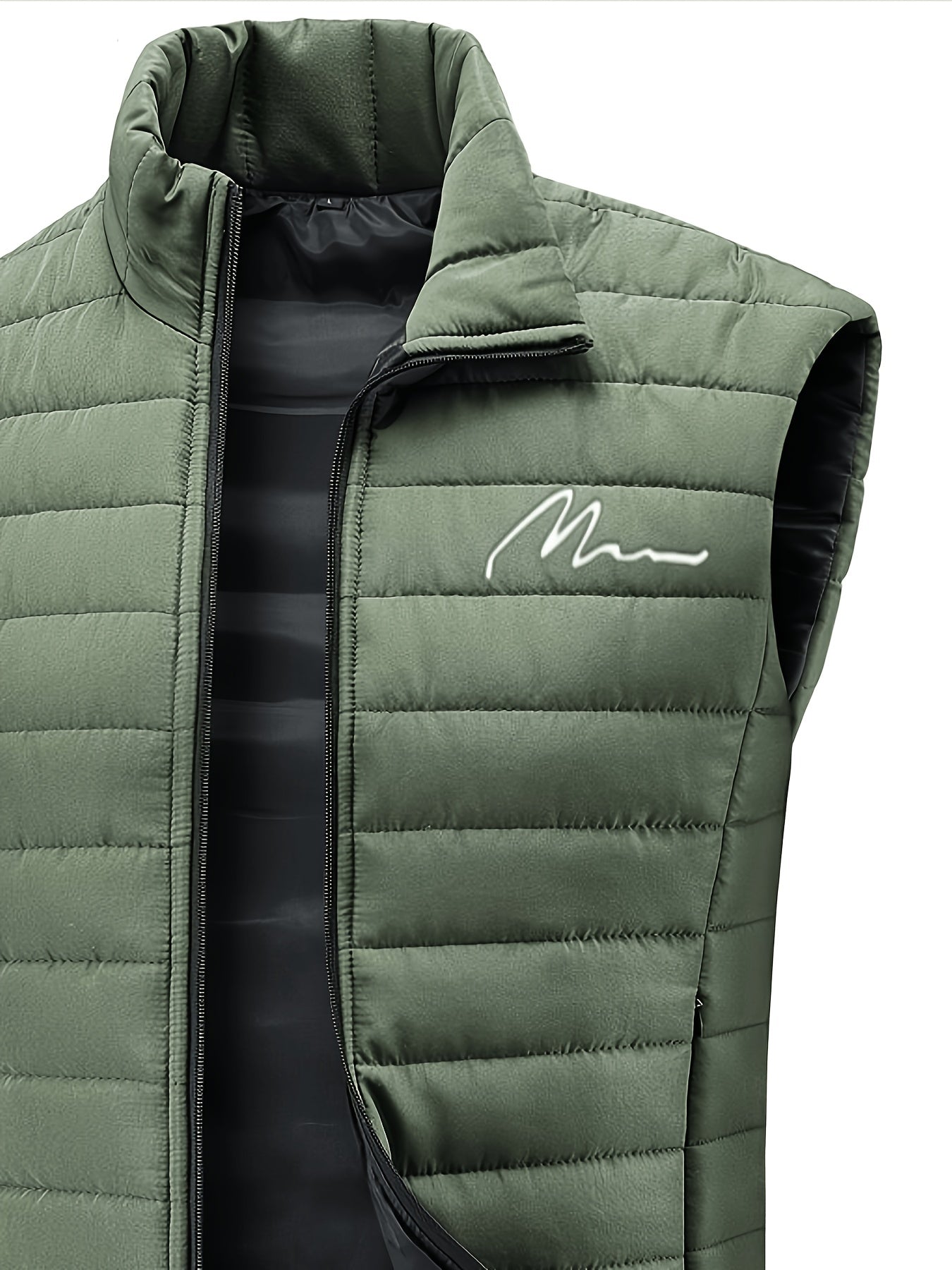 Men's Sleeveless Casual Polyester Vest - Lightweight & Warm