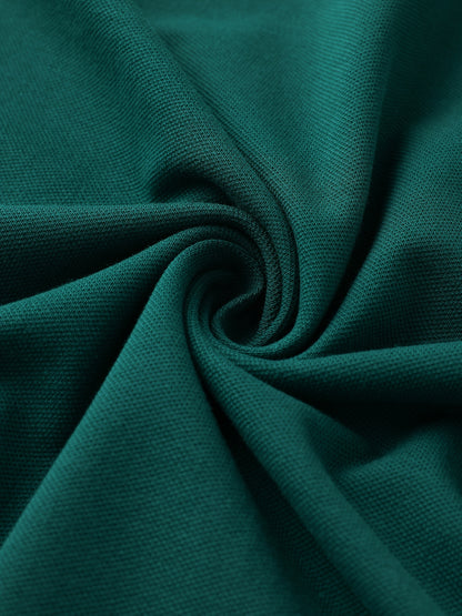 Men's Turn- Collar 95% Cotton 5 Spandex Embroidered T-Sshirt Short Sleeve Comfortable Breathability - ayq