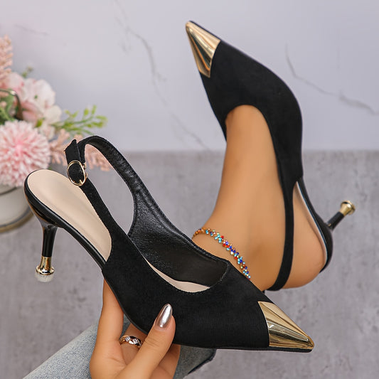 Women’s Pointed Toe Stiletto Heels Sexy Backless Spring Shoes