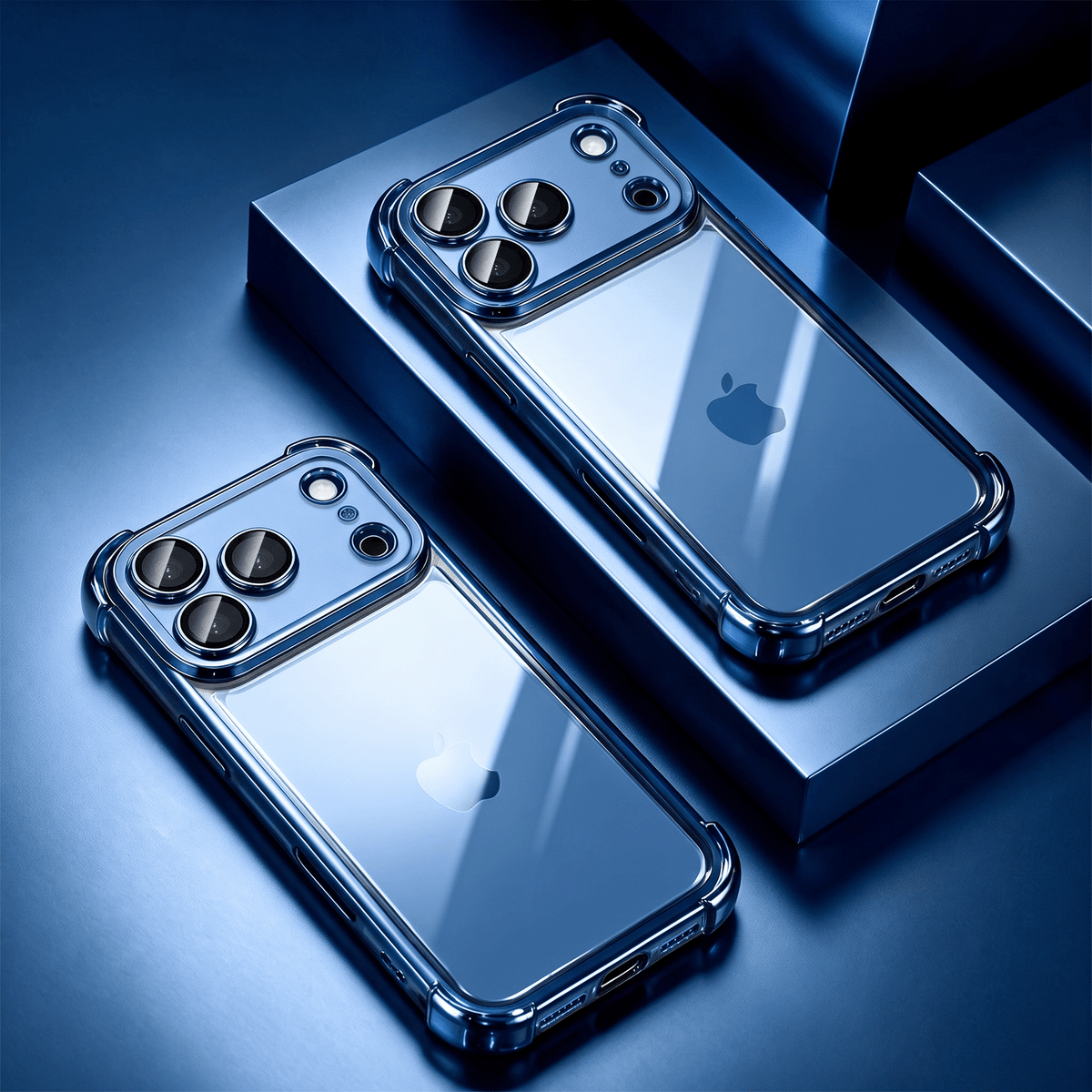 Luxury Shockproof Transparent Phone Case with Wireless Charging