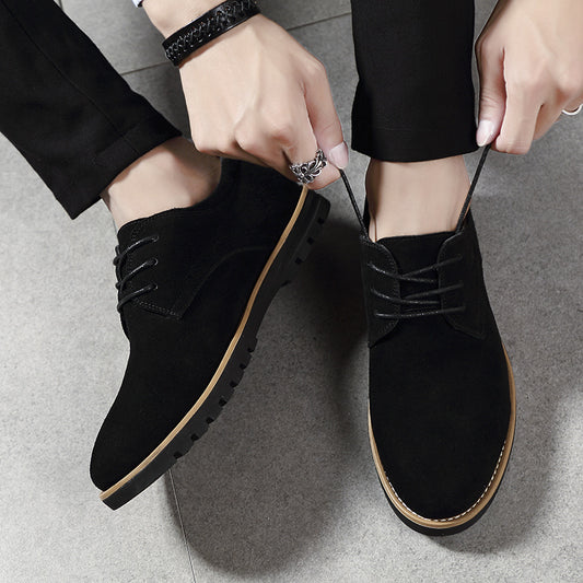 Men's Classic Lace-Up Oxfords with Cushioned Sole, All-Season - ayq