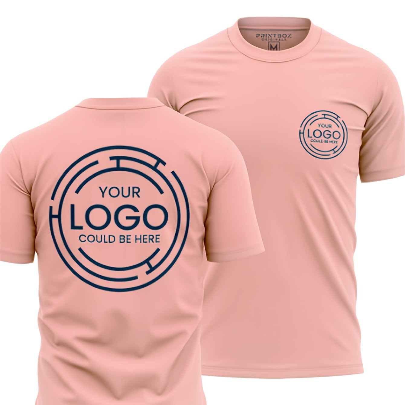 2pcs Men's Quick-Dry T-Shirts - Moisture-Wicking Breathable Gym Shirts with Custom Logo Print, Regular Fit Round Neck for Workout  Casual Wear, Workout Shirts, Durable Sportswear