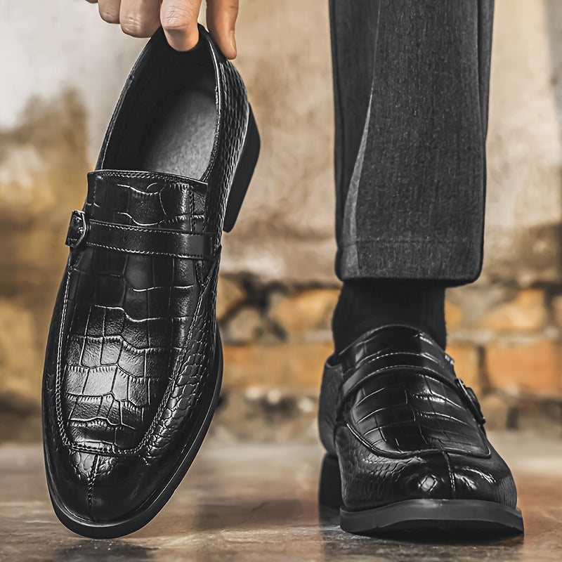 Men's Casual Business Lace-Up Shoes All-Season PU Leather