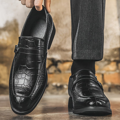 Men's Casual Business Lace-Up Shoes All-Season PU Leather