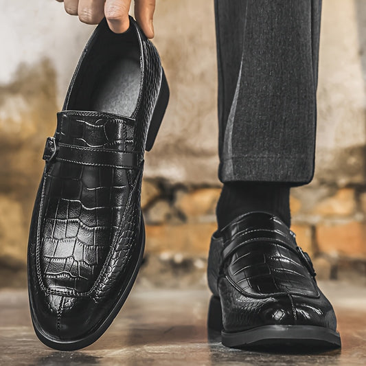 Men's Casual Business Lace-Up Shoes All-Season PU Leather