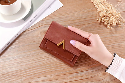 Women's Compact Tri-Fold Wallet - Short Fake Handbag with Snap Closure, Slim Card Holder & Cash Pocket, Casual Everyday Clutch for Smartphones (for women) - Asian Style Purse