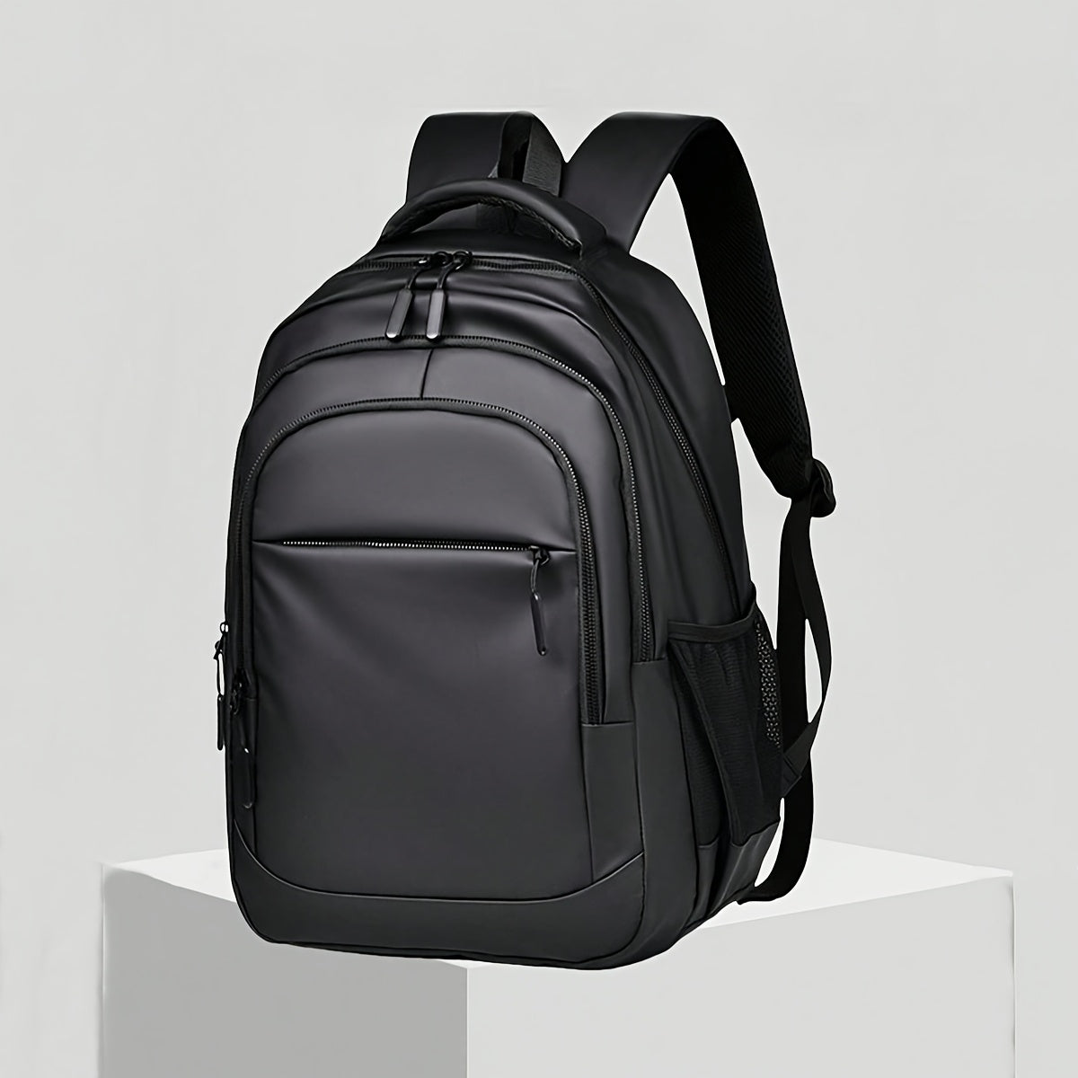 1pc Wear-Resistant Men'S Large Capacity Backpack - Travel, College, Sports, Holiday Essentials with Lightweight Adjustable Shoulder Straps, Zipper Closure, and Solid Colors, Nylon, Business Casua