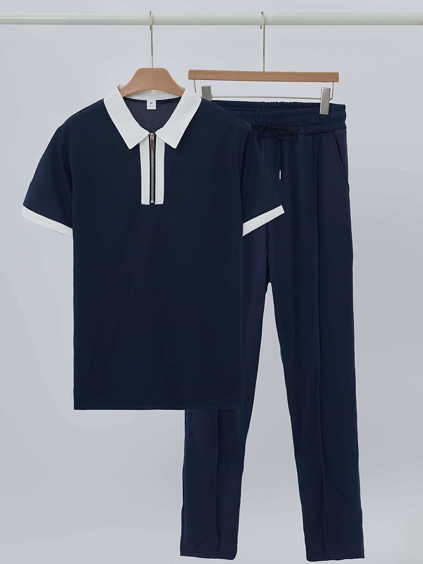 Men's Casual Two-Piece Set - Stretch Comfort Fabric - Suitable for Spring/Autumn Seasons - ayq