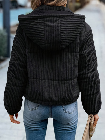 Women'S Cozy Fleece Hooded Jacket - Soft, Warm, and Comfortable with Zipper Front, Pockets, and Button-Up Front for Fall and Winter, Winter Coat