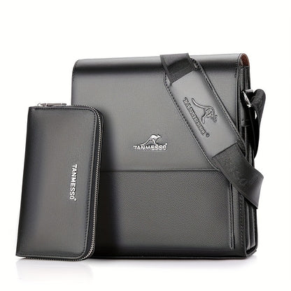 Double layered design Men's bag shoulder bag crossbody bag business bag Men's bag casual backpack small bag trendy bag suitable for travel and work