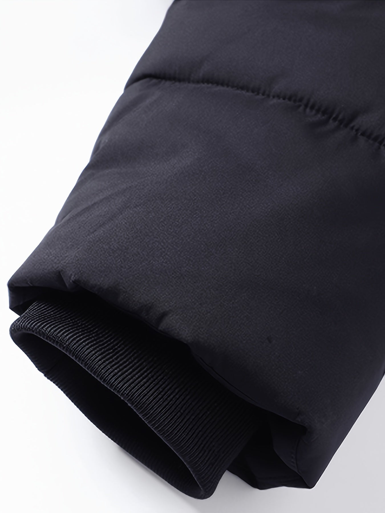 Men's Heavy-Duty Winter Hooded Jacket with Fur-Like Collar & Pockets - Navy Blue/Brown Coat, Golden-Tone Zipper Closure, -Filled Casual Outerwear for Cold Weather (Hand Wash/Dry Clean)