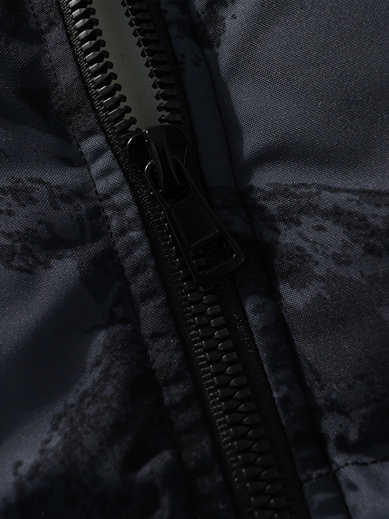 Men's Winter Mountain Camo Hooded Jacket with Insulating Polyester Fill - Stand Collar & Zippered Pockets, Machine Washable Outdoor Coat for Hiking, Camping, Casual Wear - White/Black/Gray (Regular Fit) by Ocean Muai Xing