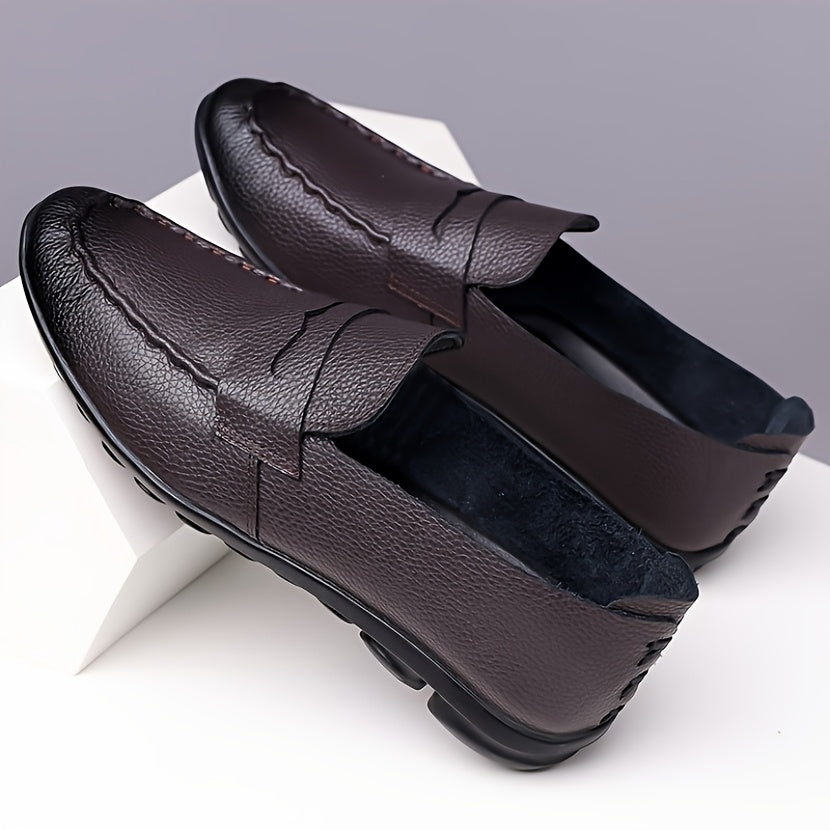 Men's Classic Low-Cut Business Shoes - Comfortable Formal Slip-Ons