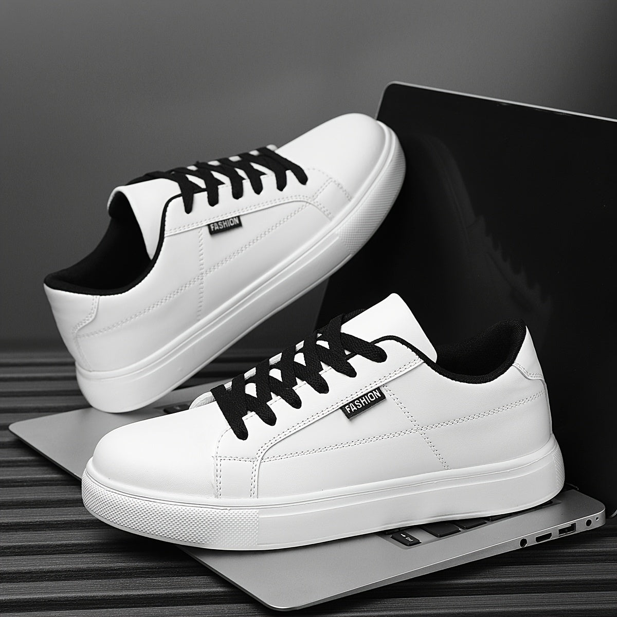 Men's Low-Top Sneakers with Cushioned Sole & Letter '' - - Urban Hiking Shoes Suitable for Daily Wear, Outdoor, Commuting - Lightweight Round-Toe Casual Sports Footwear - ayq